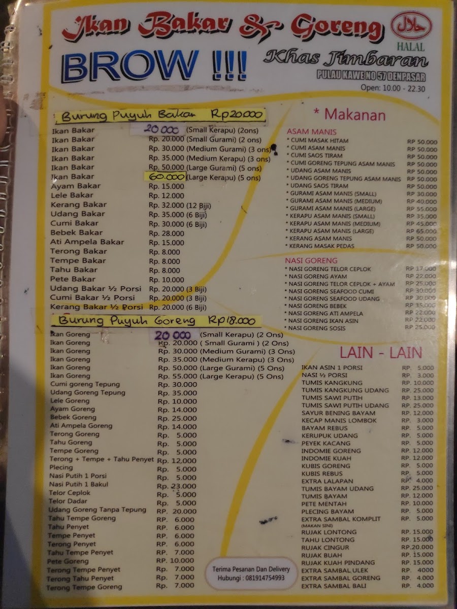 Menu Ikan Bakar Dan Goreng Khas Jimbaran-2